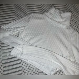 Turtleneck Knit Cropped Top